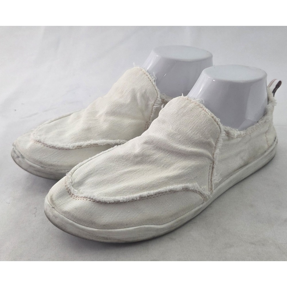 Vionic Malibu Slip On Sneakers Womens 8.5 White Canvas Comfort Minimalist Shoes